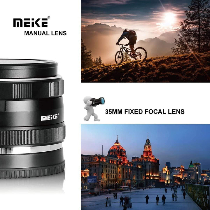 Meike Objektiv für Canon EF-M EOS M1 M2 M3 M5 M6 M10 M100, 35 mm F1.7 grosse Blende, manueller Fokus