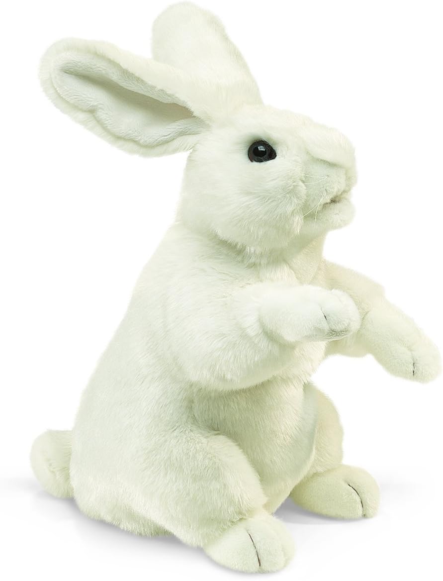 Folkmanis Standing Rabbit Hand Puppet (White)