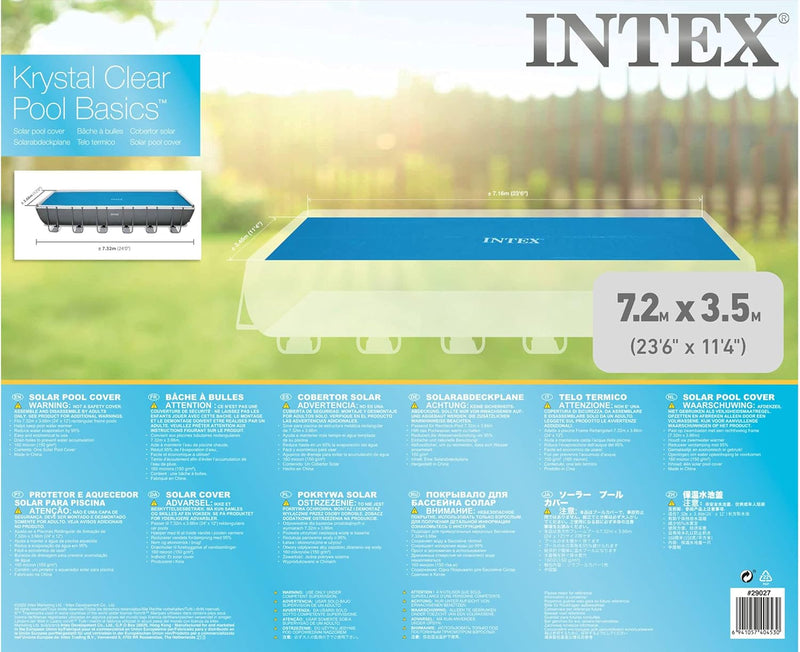 Intex Solar Cover Pool - Solarabdeckplane - 732 x 366 cm - Für Rectangular Frame Pool 732x366cm Sing