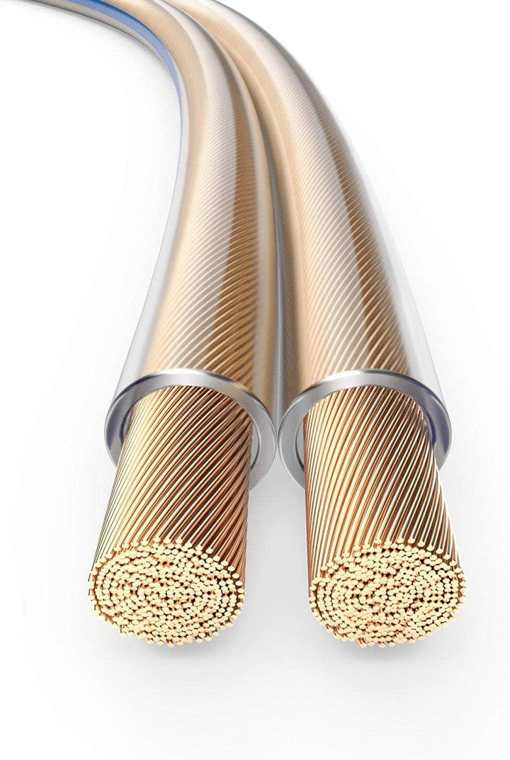 conecto Lautsprecherkabel OFC Professional UltraFlex 2x2,5mm² Kabel Querschnitt (99,9% OFC Vollkupfe