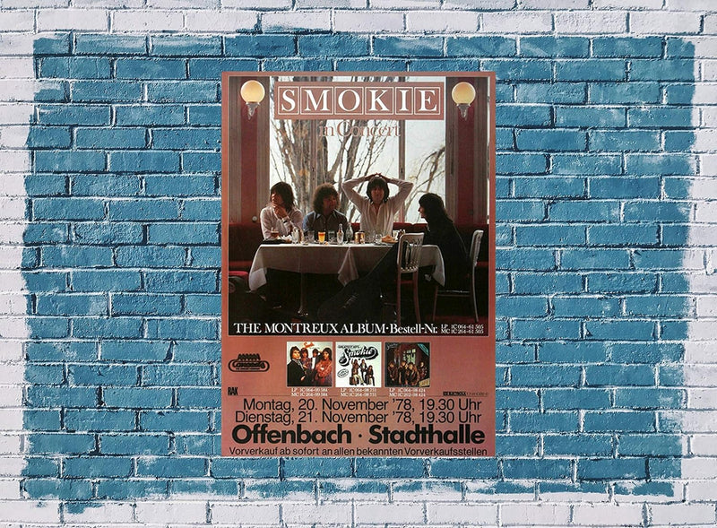 Smokie - Montreux, Frankfurt 1978 » Konzertplakat/Premium Poster | Live Konzert Veranstaltung | DIN