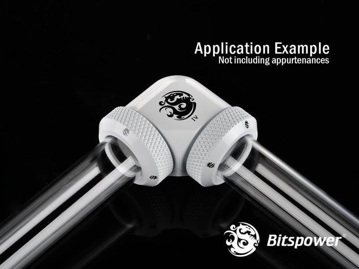 Bitspower Multi-Link Adapter 90 Grad fÃ ¼ r 2 x 12 mm AD – WeiÃŸ