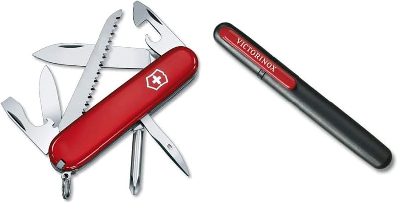 Victorinox Taschenmesser Hiker (13 Funktionen, Holzsäge, Phillips-Schraubendreher, Zahnstocher) rot