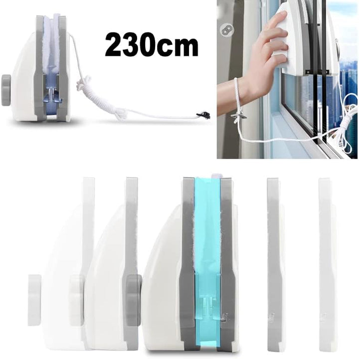 Hooha Magnetischer Fensterreiniger, Magnetisch Einstellen Doppelseitiger Magnetischer Fensterreinige