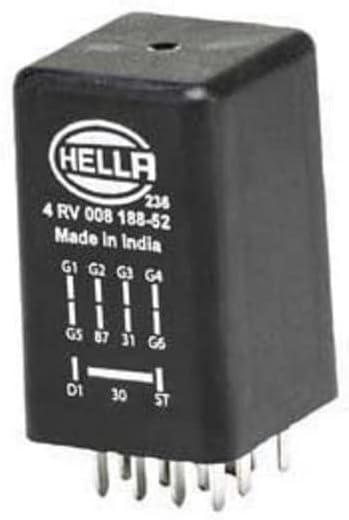 HELLA 4RV 008 188-521 Steuergerät, Glühzeit - 12V - Anschlussanzahl: 11 - nachglühfähig - Zylinderan