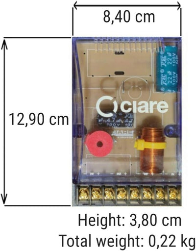 Ciare 2 CF300 Passive Crossover 4 ohm 100 watt rms autoeinstellung für 3-Wege-System woofer midrange