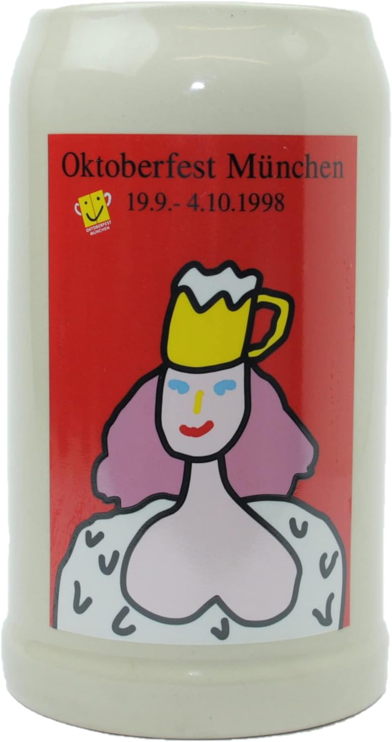 Steinfixx® - Original Oktoberfestkrug 1998 I Jahrgangskrug I Jahreskrug I Wiesnkrug I Sammlerkrug