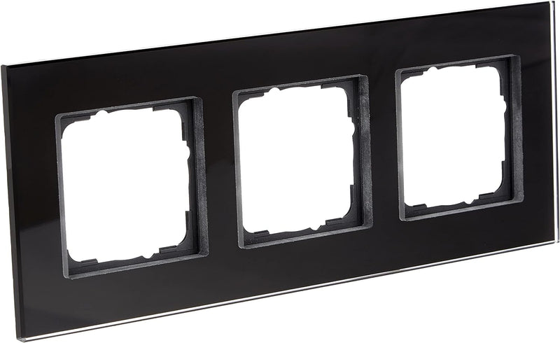 Gira 021305 Rahmen 3-fach Esprit Glas, schwarz 3fach, 3fach