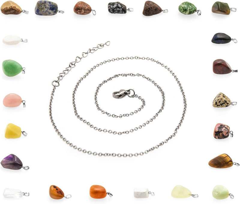 VALIOSA Merry Christmas Mode-Schmuck Adventskalender mit Halskette + 23 individuelle Anhänger aus Ha