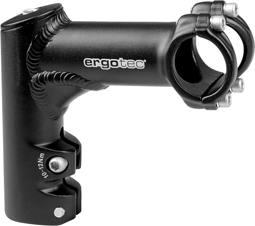 ergotec Ahead-Vorbauten Comfi 31.8 / Aluminium AL6061-T6, 15°, schwarz-sand 80 mm, 80 mm