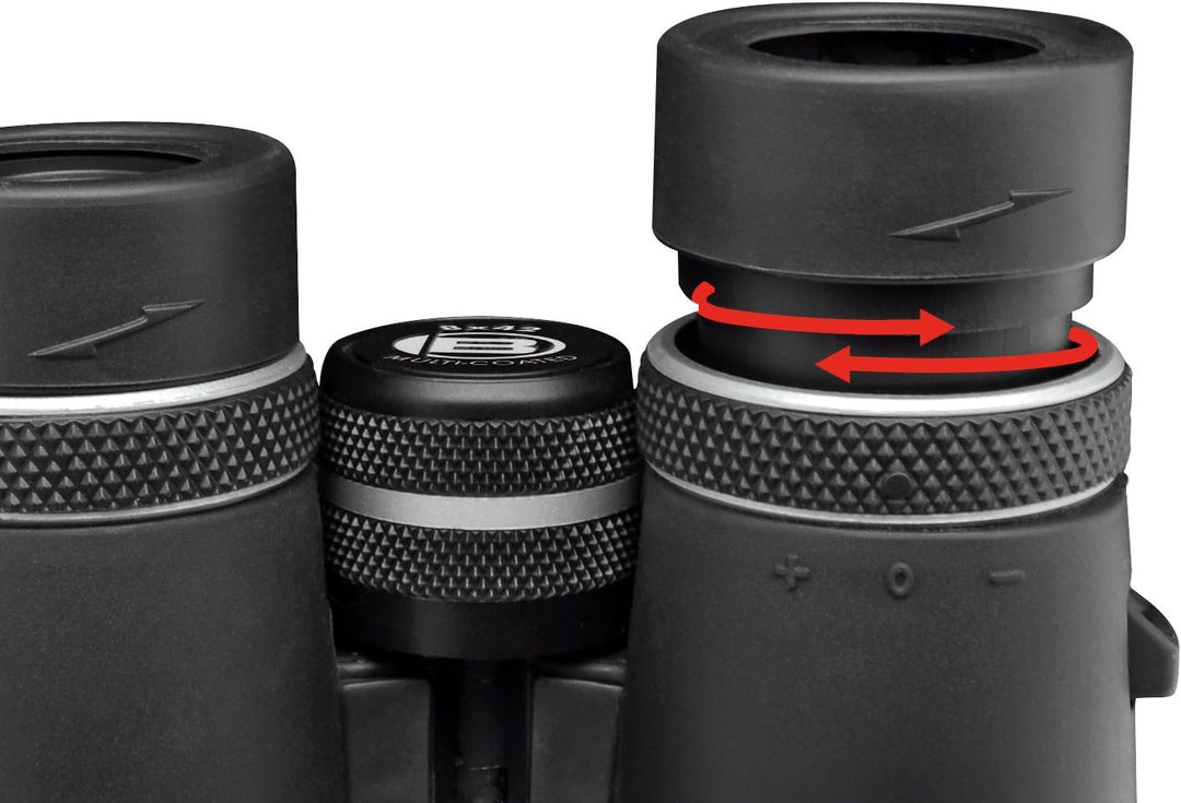 Bresser Fernglas S-Series 8x42 mit Dachkant-Optik, Mehrschichtvergütung und offener Brücke mit gummi