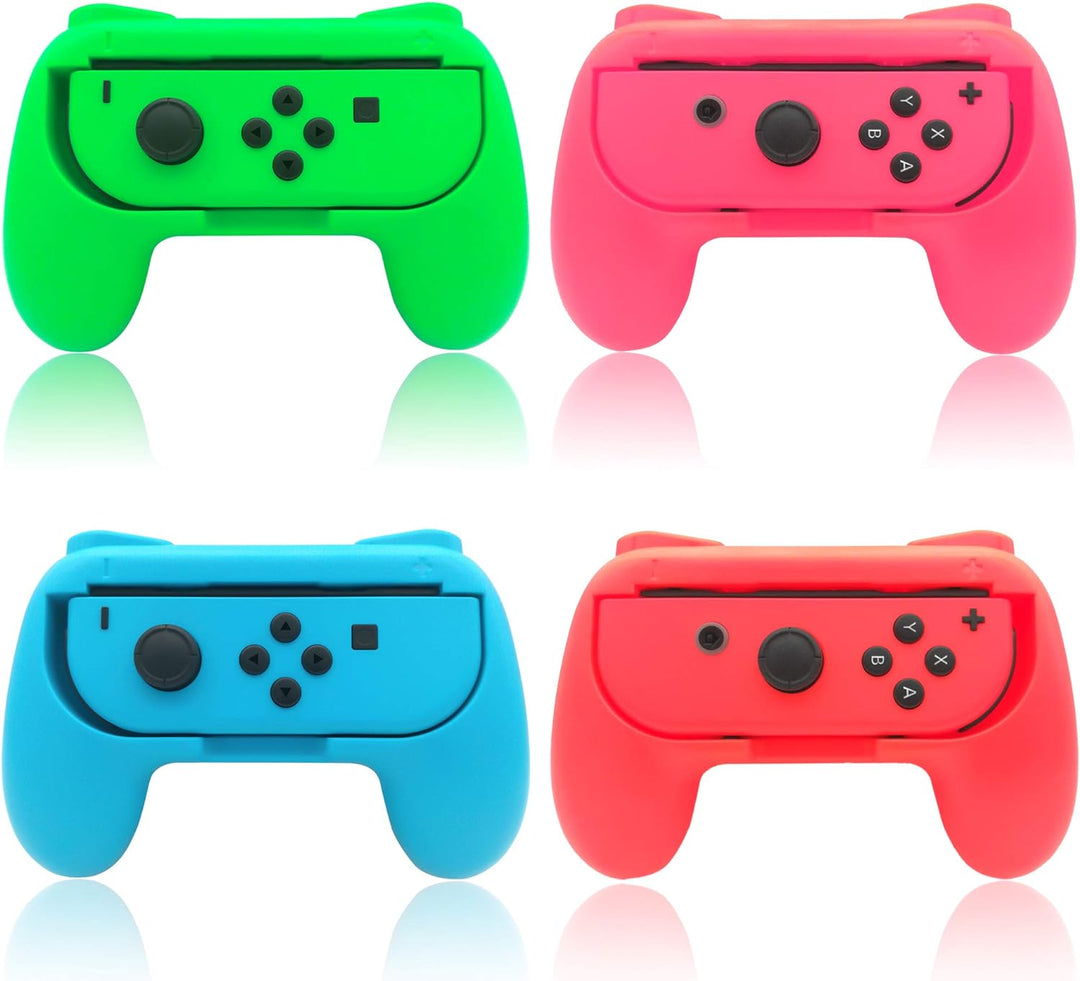 FYOUNG Grip für Joy Con Switch & Switch OLED Modell, [4 Pack] Comfort Controller Griff Halterung Zub