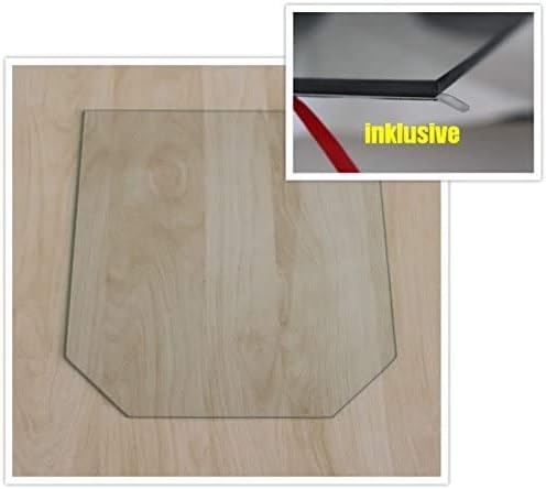 Sechseck 100x100cm - Funkenschutzplatte Kaminbodenplatte Glasplatte f. Ofen Kaminofenunterlage (Sech