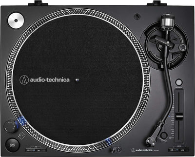 Audio-Technica LP140XPBKEUK Professioneller Manueller DJ-Plattenspieler mit Direktantrieb Schwarz