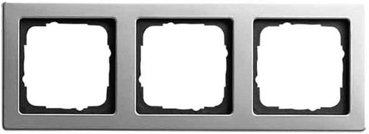 Gira Edelstahl Komplett-Set Klappdose – 3x KlappSteckdose 0454600 inkl. 3fach Rahmen und Dichtungsse