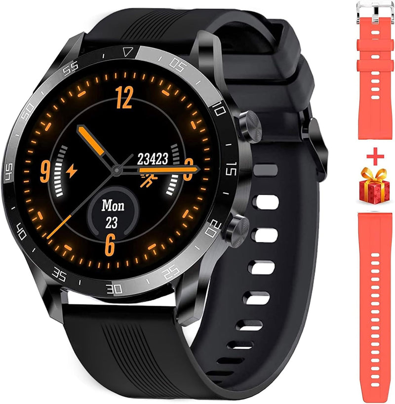 Blackview Smartwatch Herren, X1 Fitnessuhr Rund Volle Touchscreen 5ATM Wasserdicht Sportuhr Fitness