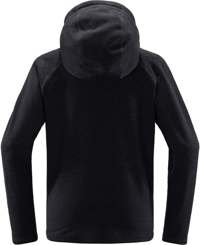 Haglöfs Fleecejacke Kinder Heron Hood wärmend, atmungsaktiv, stretch beweglich 140 Slate, 140 Slate