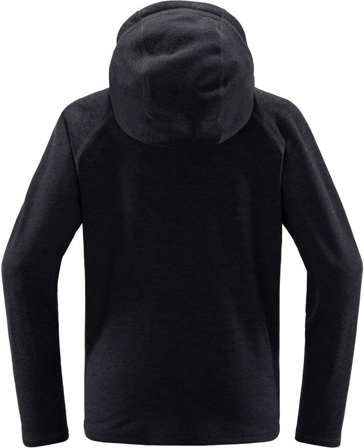 Haglöfs Fleecejacke Kinder Heron Hood wärmend, atmungsaktiv, stretch beweglich 140 Slate, 140 Slate