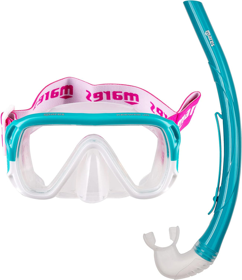 Mares Unisex-Youth Combo Keewee Jr Maske und Schnorchel Unisex Aqua, Unisex Aqua