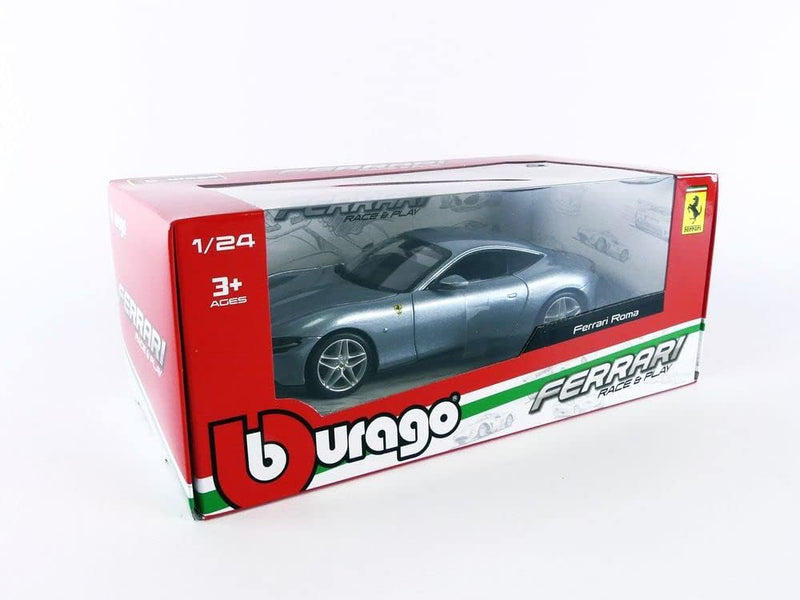 Bburago Race & Play 18-26029 kompatibel mit Ferrari Roma, metallic-grau, 2020, 1:24, Fertigmodell…