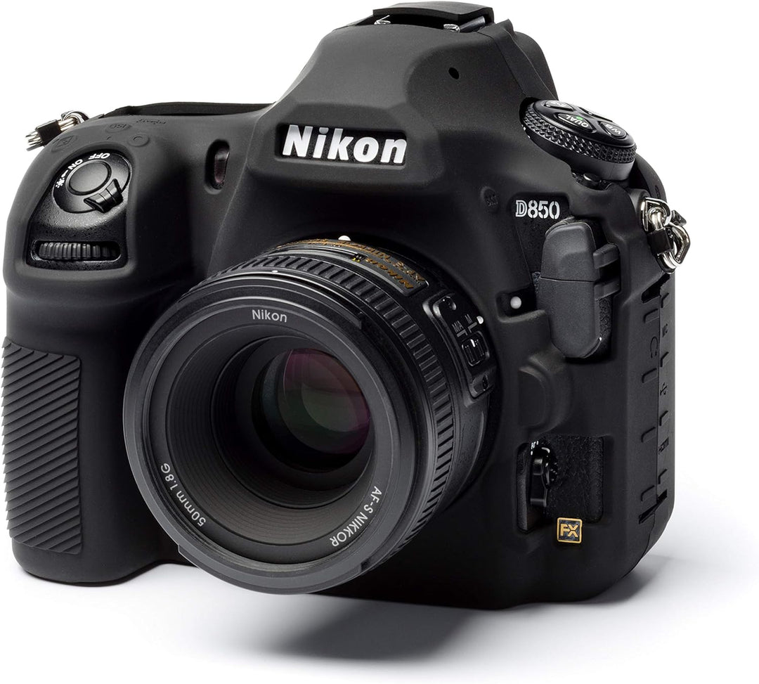 easyCover - Silikon Kameratasche - Schutz für Ihre Kamera - Nikon D850 - Schwarz