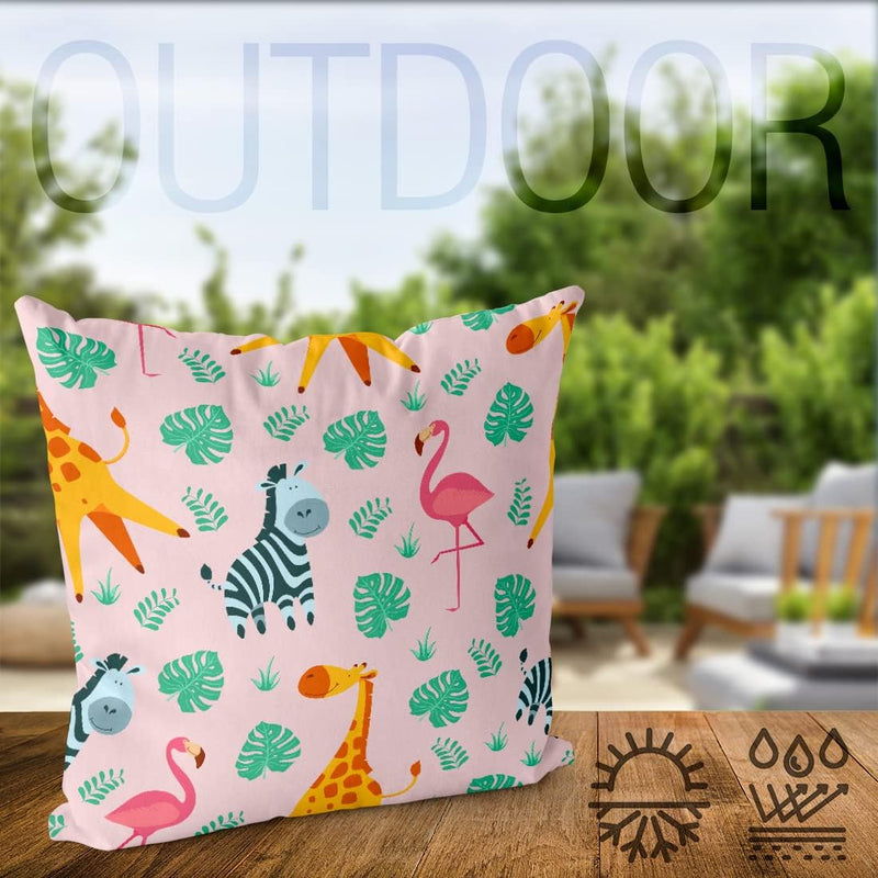 VOID Afrika Tiere Palmen Kissenbezug Kissenhülle Sofakissen Kissen Deko Outdoor-Kissen Dekokissen, K