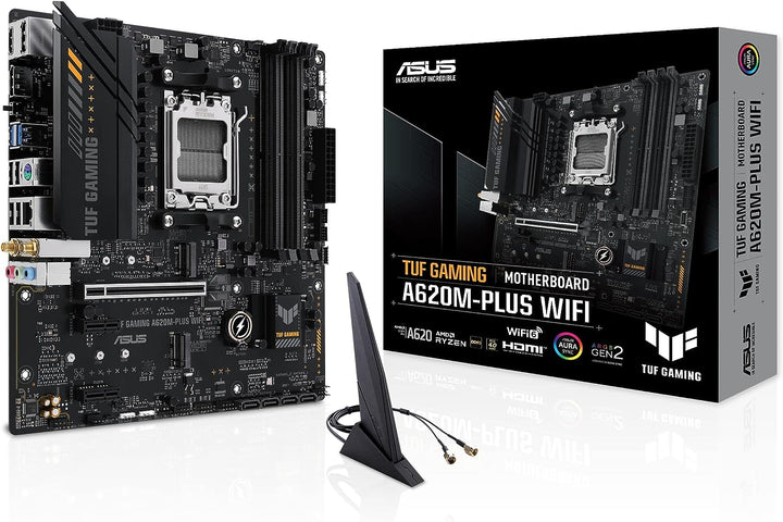 ASUS TUF GAMING A620M-PLUS WIFI Mainboard Sockel AMD A620 (Ryzen 7000, micro-ATX, DDR5 Speicher, PCI