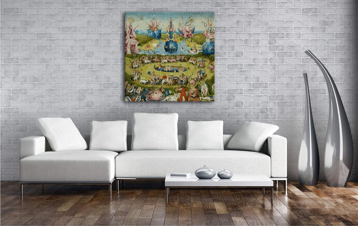 deyoli Garten der Irdischen Gelüste Format: 70x70 als Leinwandbild, Motiv fertig gerahmt auf Echthol