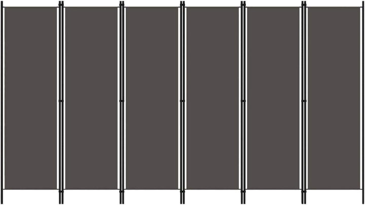 Tidyard 6tlg Raumteiler Trennwand Paravent Wand Anthrazit 300x180 cm
