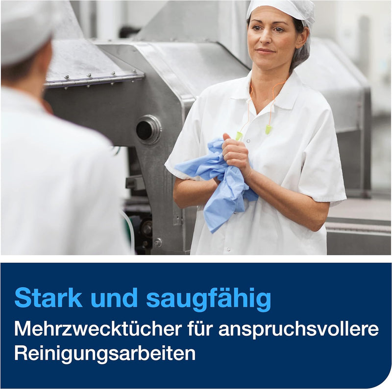 Tork Extra Starke Reinigungstücher Blau W4, stark und saugfähig, 5 × 105 Tücher, 530279