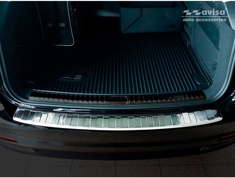 Edelstahl Heckstossstangenschutz kompatibel mit Audi A6 (C8) Avant 2018- 'Ribs' inkl. S-Line