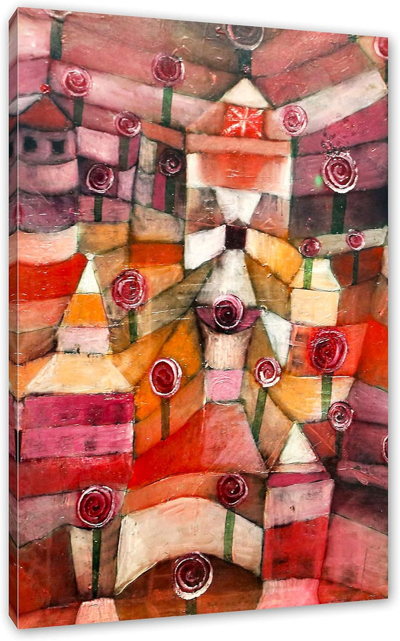 Generisch Paul Klee - Rosengarten als Leinwandbild / Grösse: 100x70 cm / Wandbild / Kunstdruck / fer