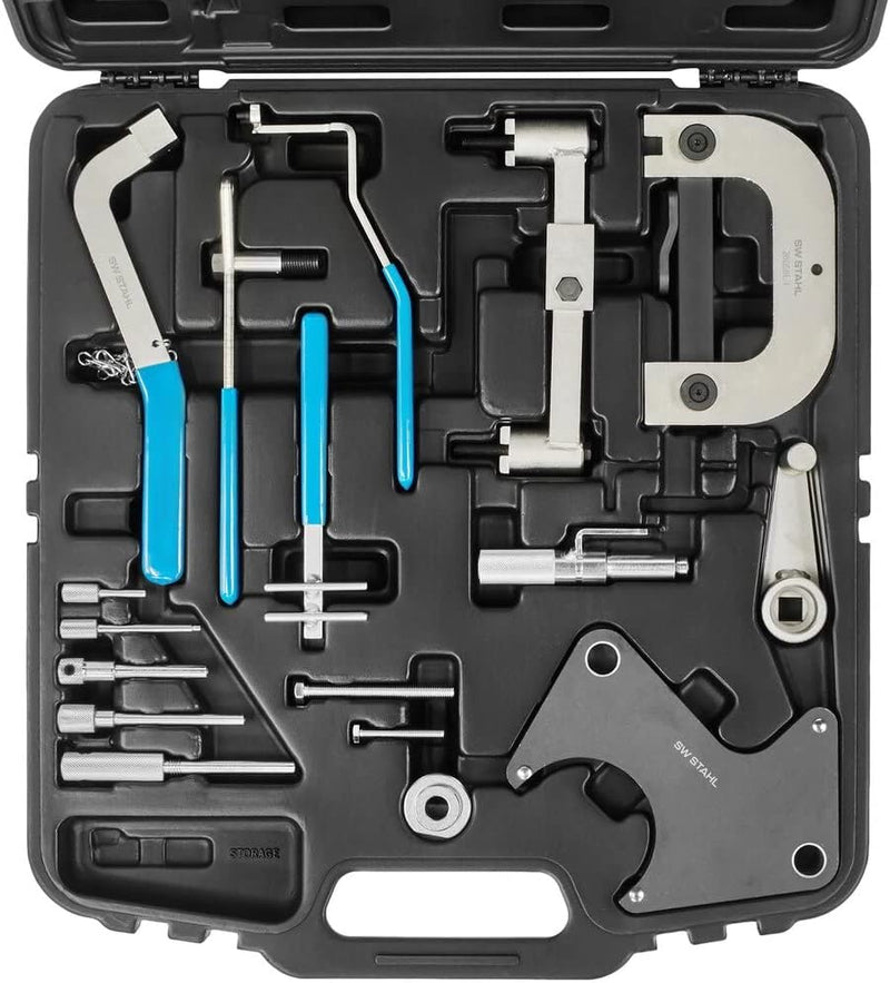 SW-Stahl 26058L Motor Einstellwerkzeug Satz I geeignet für Fahrzeuge von Renault, Opel und Volvo