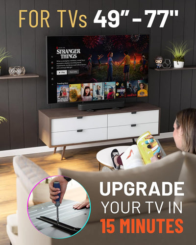 Echogear Universal Grosser TV-Ständer - Höhenverstellbarer Sockel für Fernseher bis zu 77 "- Wackelf