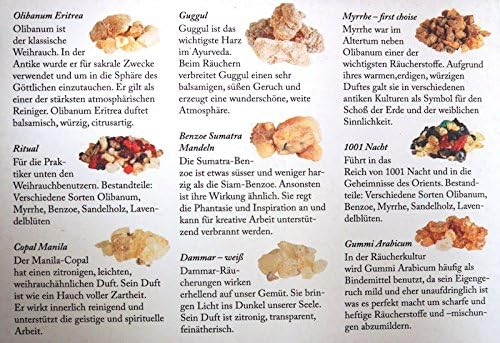 Berk "Holy Smokes" Geschenkset Räucherkiste âœ¿ 9 edle Weihrauchsorten âœ¿ mit Räucherkohle, Kupferl