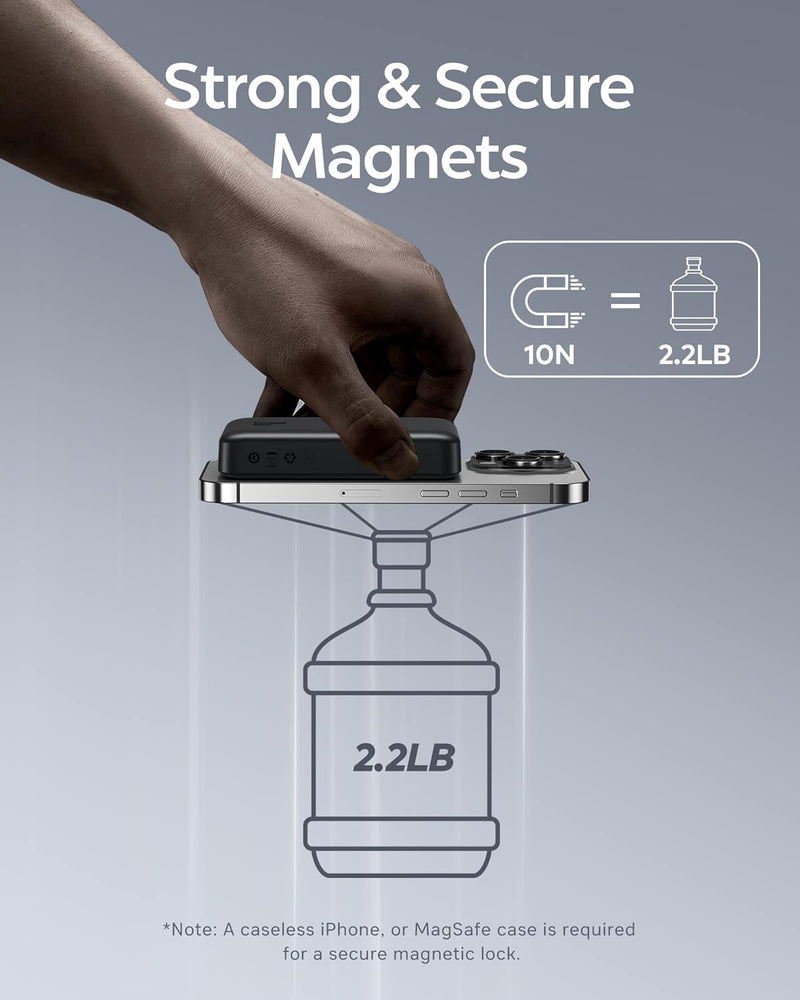 Baseus Magnetic Wireless Portable Charger, 10000mAh Battery Pack with USB C Cable PD 20W Magnetic Po