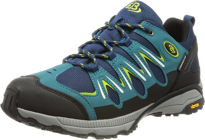 Brütting Damen Expedition Walkingschuhe 42 EU Marine Petrol Lemon, 42 EU Marine Petrol Lemon