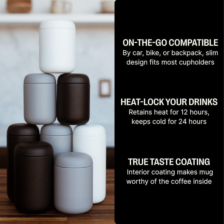 Fellow Carter Move Tasse, vakuumisoliert mit Snap-in-Spritzschutz und True Taste Keramikbeschichtung