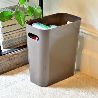 Youngever 2er Pack Schmaler Mülleimer, 10L Kunststoff Müllbehälter, Mülleimer mit Griffen für Heimbü