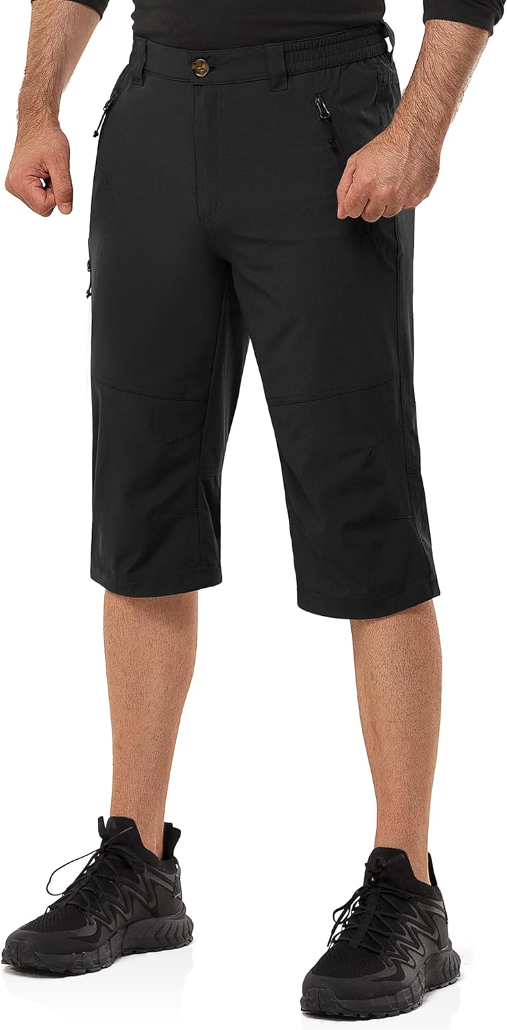 33,000ft Herren 3/4 Hose Cargo Shorts Kurze Wanderhose Stretch Leichte Radhose Sommer Capri Dreivier