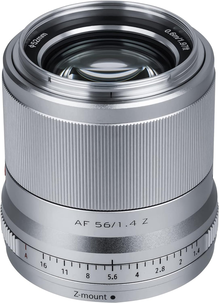 VILTROX 56mm F1.4 Z-Mount Prime Objektiv fürNIkon Z fc Z7 II Z6 II Z5 Z6 Z7 Z50 (Festbrennweite, STM