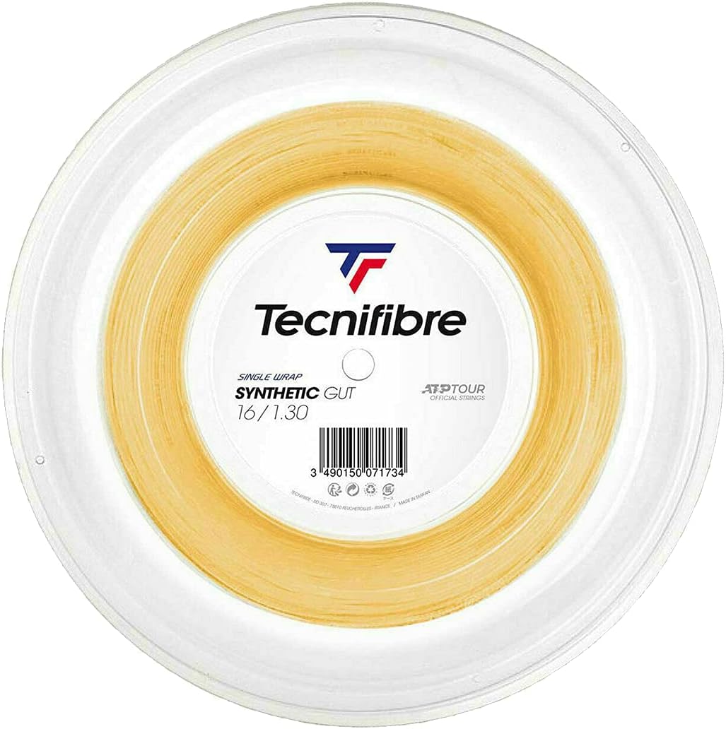TECNIFIBRE - Tennissaite - Rolle 200M - Synthetic GUT 1.30mm / 200m Gelb, 1.30mm / 200m Gelb