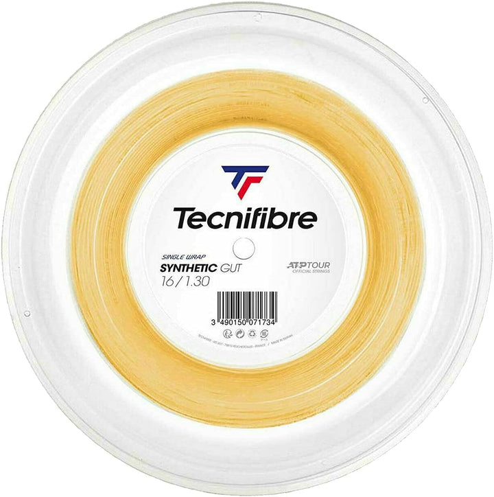 TECNIFIBRE - Tennissaite - Rolle 200M - Synthetic GUT 1.30mm / 200m Gelb, 1.30mm / 200m Gelb