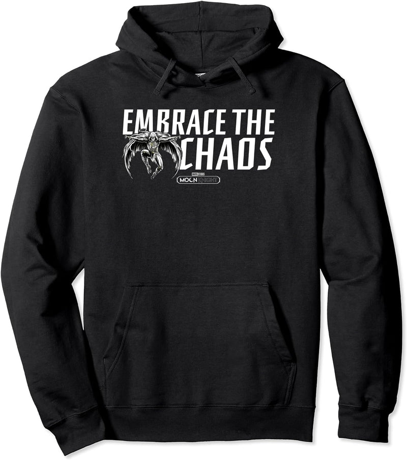 Marvel Moon Knight Embrace The Chaos Jumping Logo Pullover Hoodie