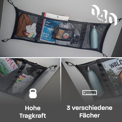 040Parts Gepäck-Netz Kombi-Aufbewahrungs-Netz für Aufstelldach und Innenraum kompatibel mit VW T5 T6