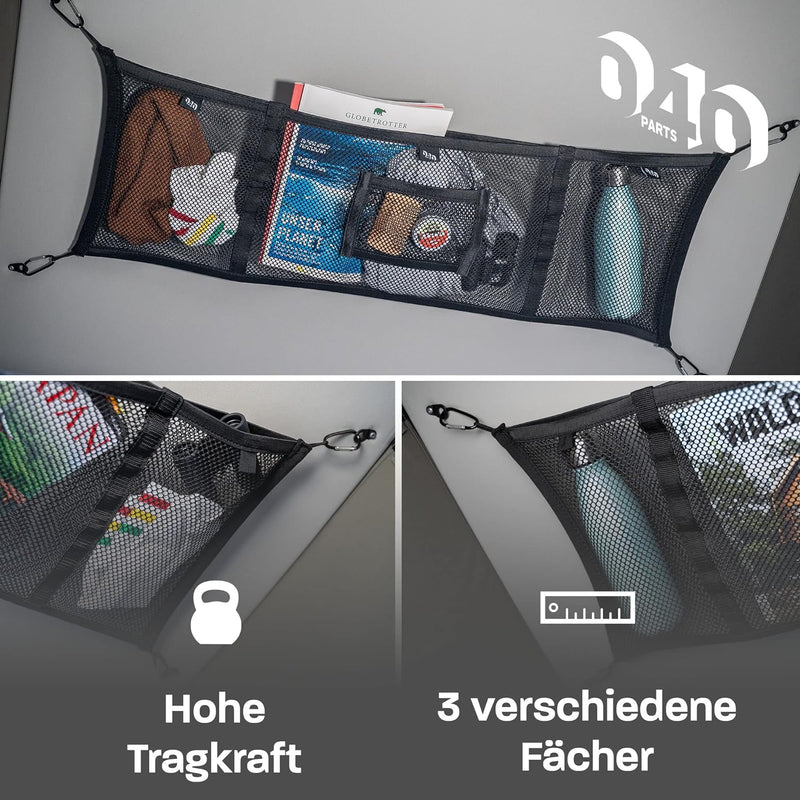 040Parts Gepäck-Netz Kombi-Aufbewahrungs-Netz für Aufstelldach und Innenraum kompatibel mit VW T5 T6