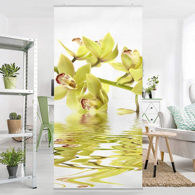 Bilderwelten Raumteiler Elegant Orchid Waters 250x120cm inkl. transparenter Halterung, inkl. transpa