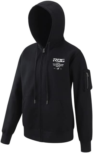 ASUS Unisex Rog Pixel Game Jacke, Grösse M Kapuzenpullover, Schwarz, M