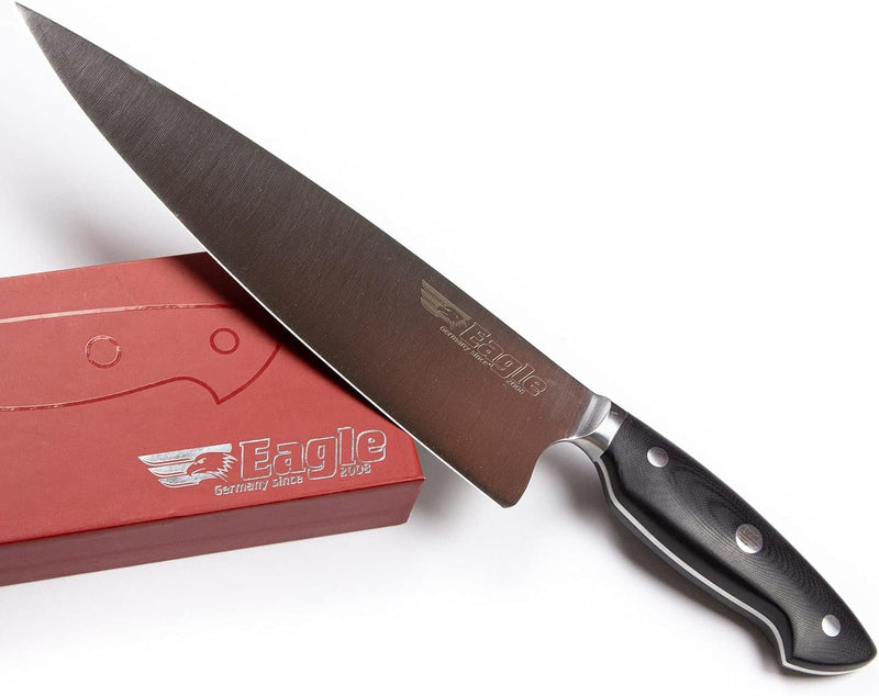 Eagle U-Grip - Chefmesser 23 cm Klingenlänge - Deutscher Messerstahl 1.4116 / Heftschalen: G10 schwa