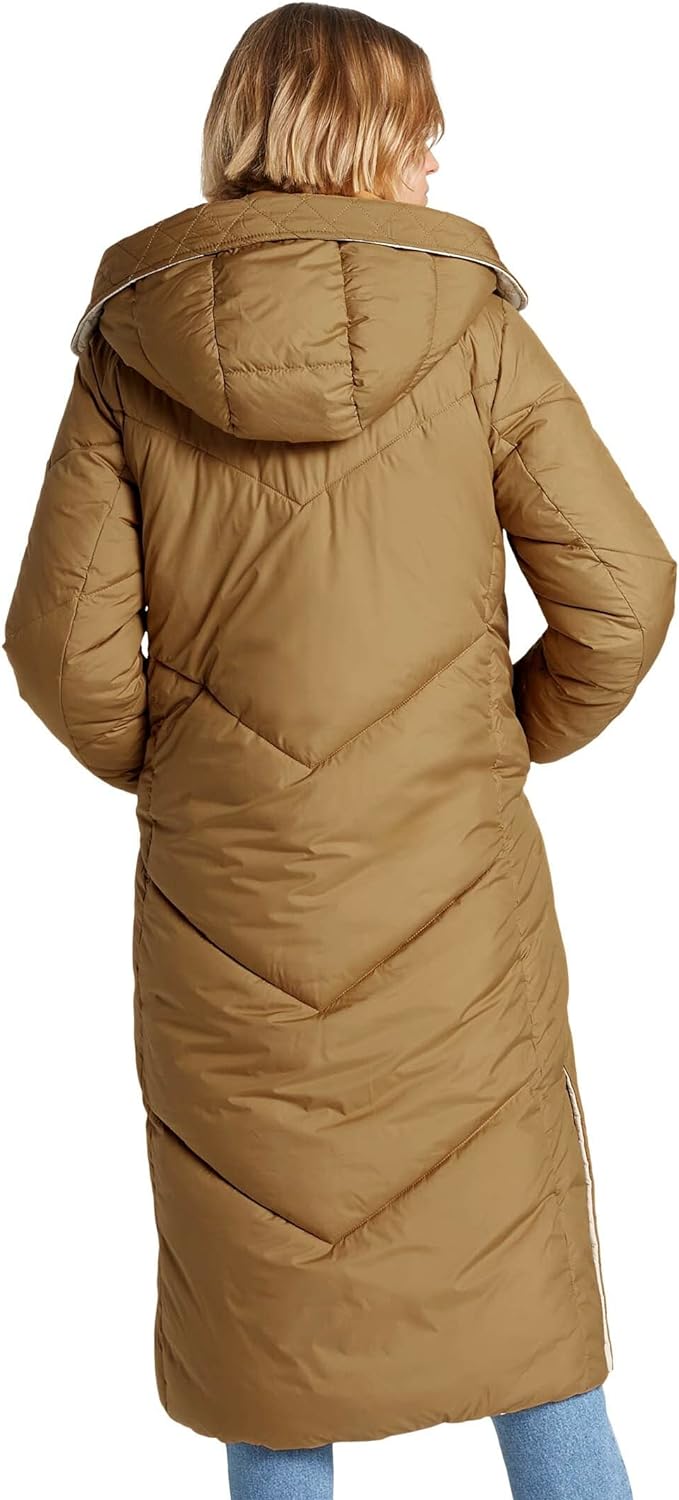 TOM TAILOR Denim Damen Jacken Maxi Puffermantel zum Wenden Fudge Brown,XL,24010,8000